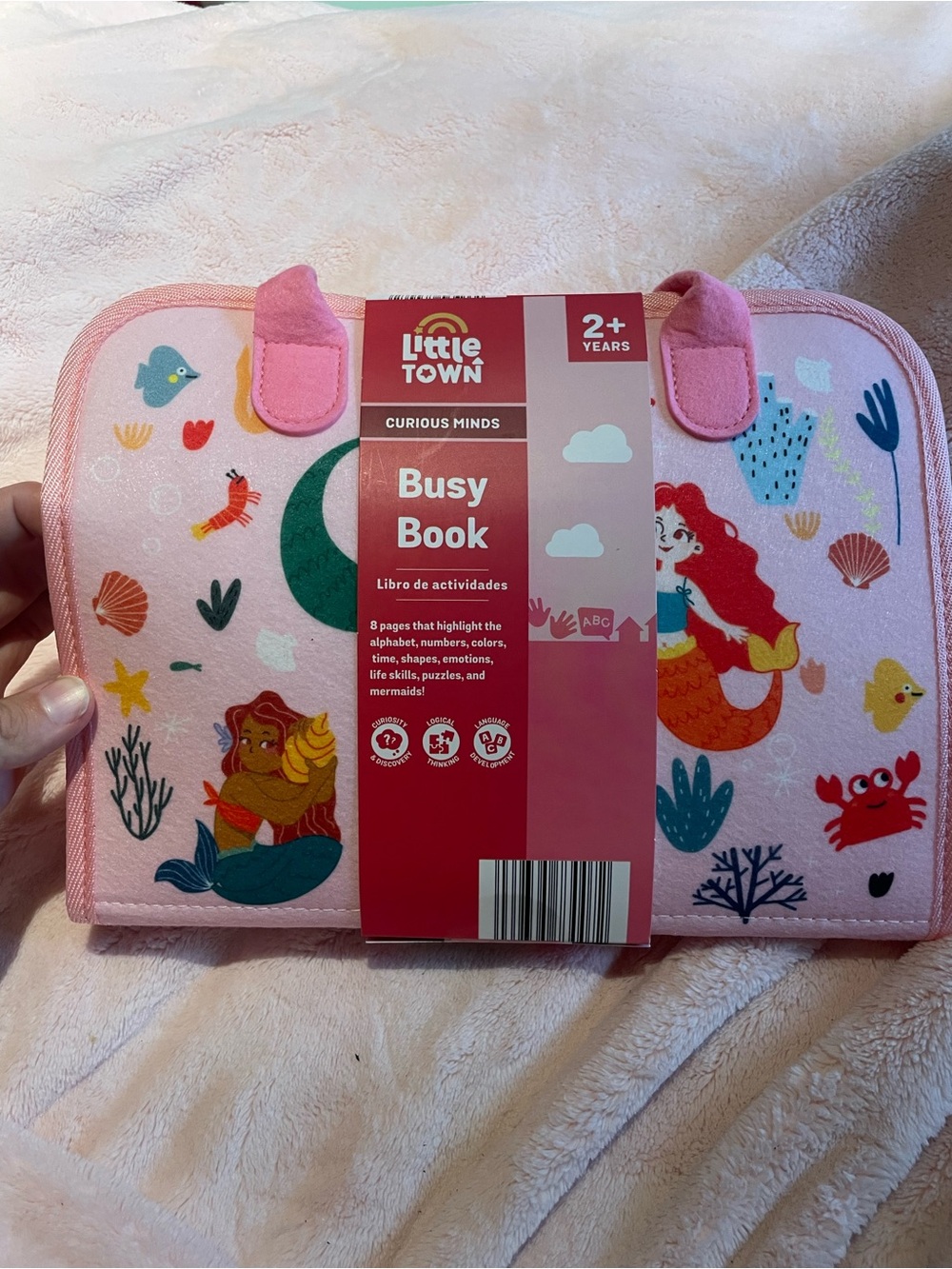 NWT Pink Felt Mermaid Busy Book for Toddlers